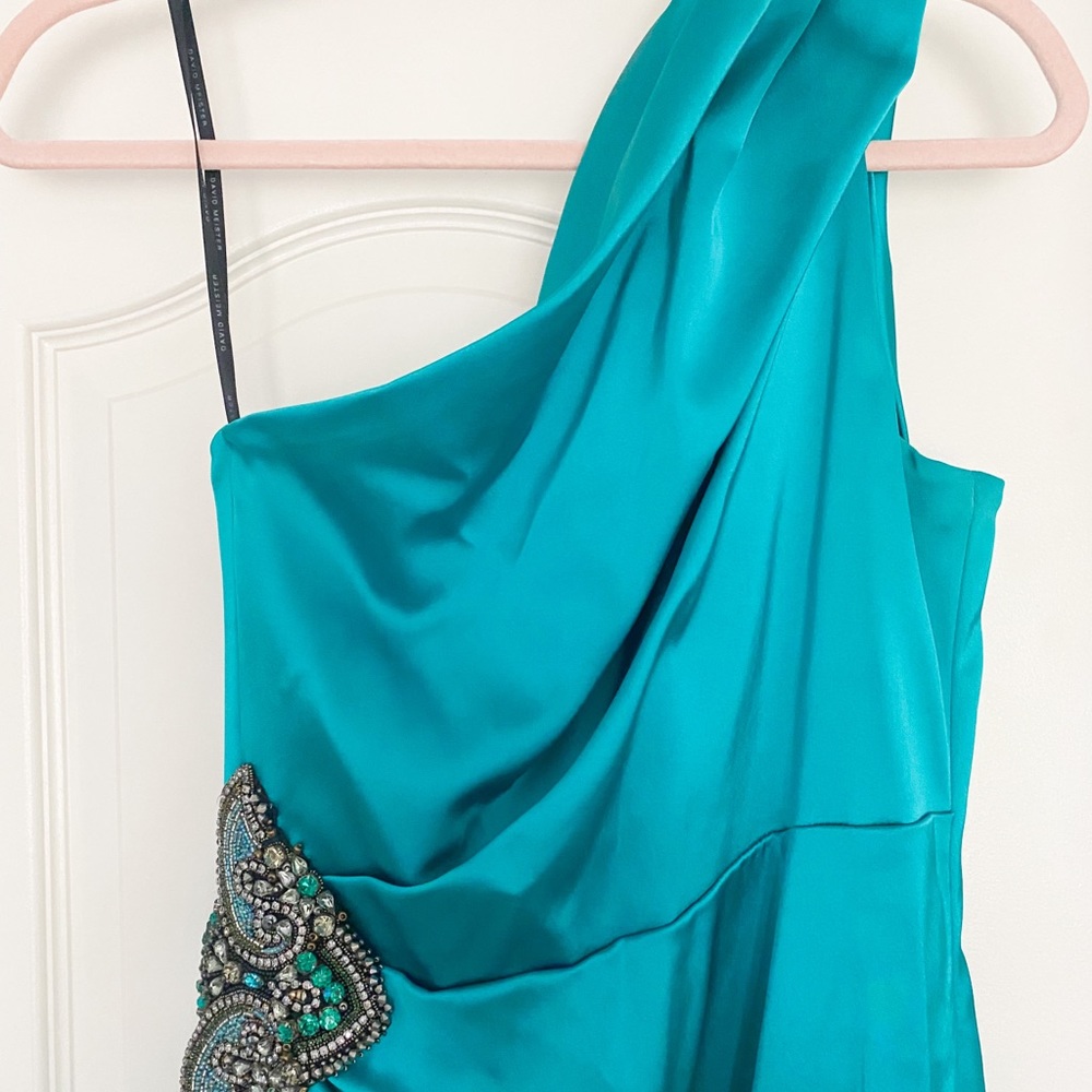 Nordstrom David Meister Emerald Cocktail Dress, Size 6, EUC, only worn once